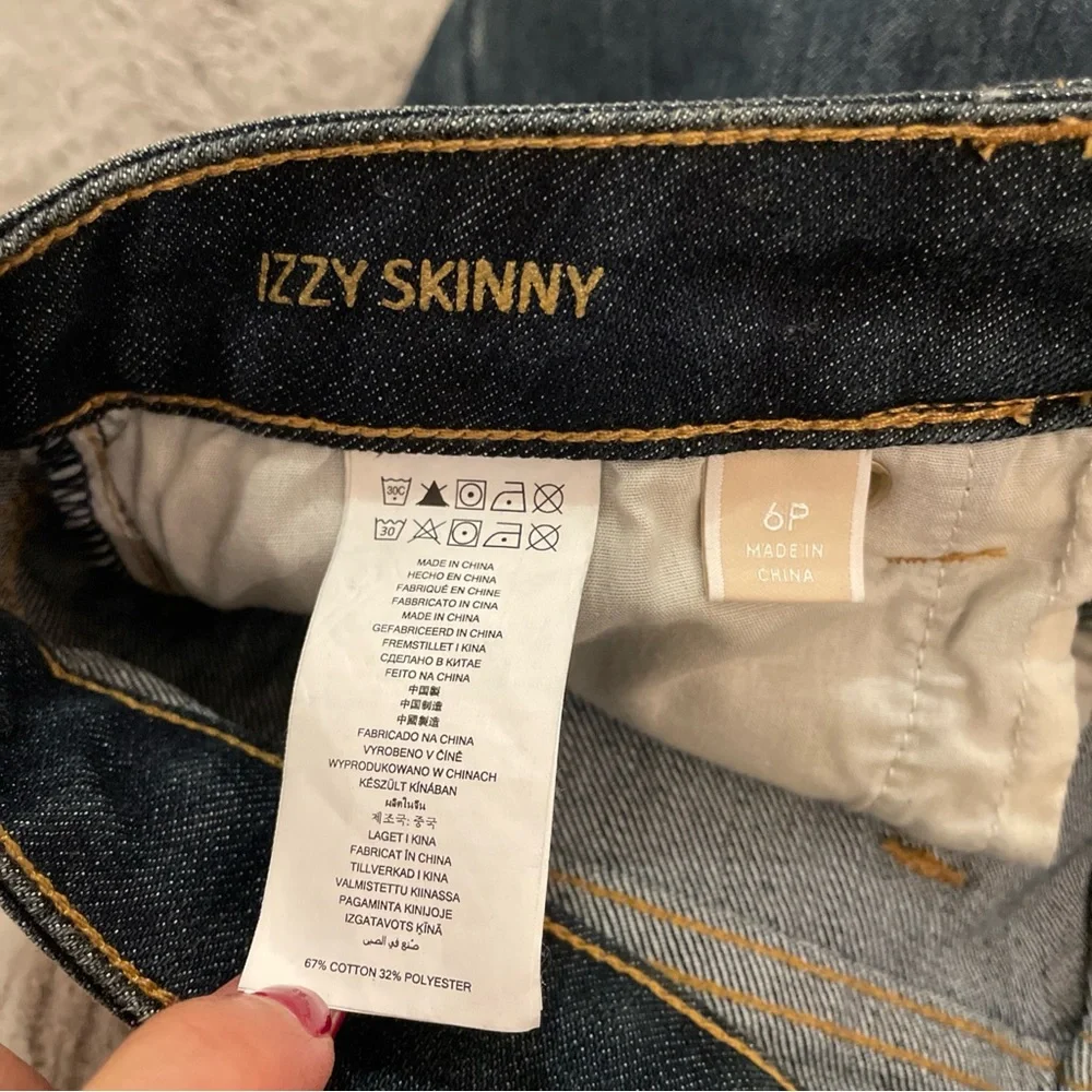 EUC Michael Kors Jeans Womens Dark Blue Izzy Skinny Jeans Size 6P Designer - Picture 4 of 9